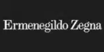 Logotipo de Ermenegildo Zegna en texto blanco sobre fondo negro.
